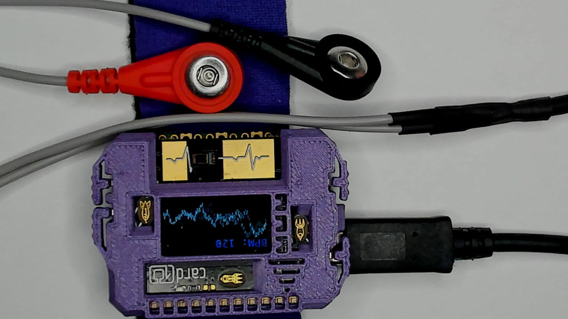 ECG usage with a USB cable